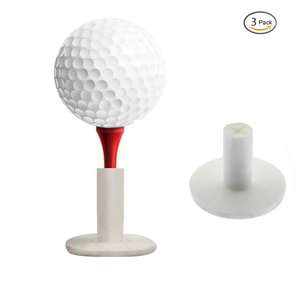 10pcs/pack 40mm Golf Rubber Tees White Golf Tees Rubber Holder Golf Practice Training Tee Goft Ball Hole Holder Golf Accessories