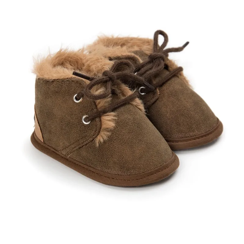 

2017 Autumn Winter Warm Snow Boots Baby Shoes Solid Lacing Active Children Shoes Comfortable Kids Shoes