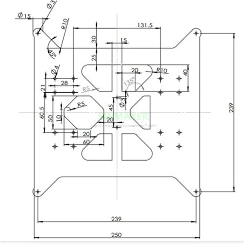 FLSUN Prusa i3 обновленная алюминиевая Y карета с подогревом основание пластины толщиной 3 мм