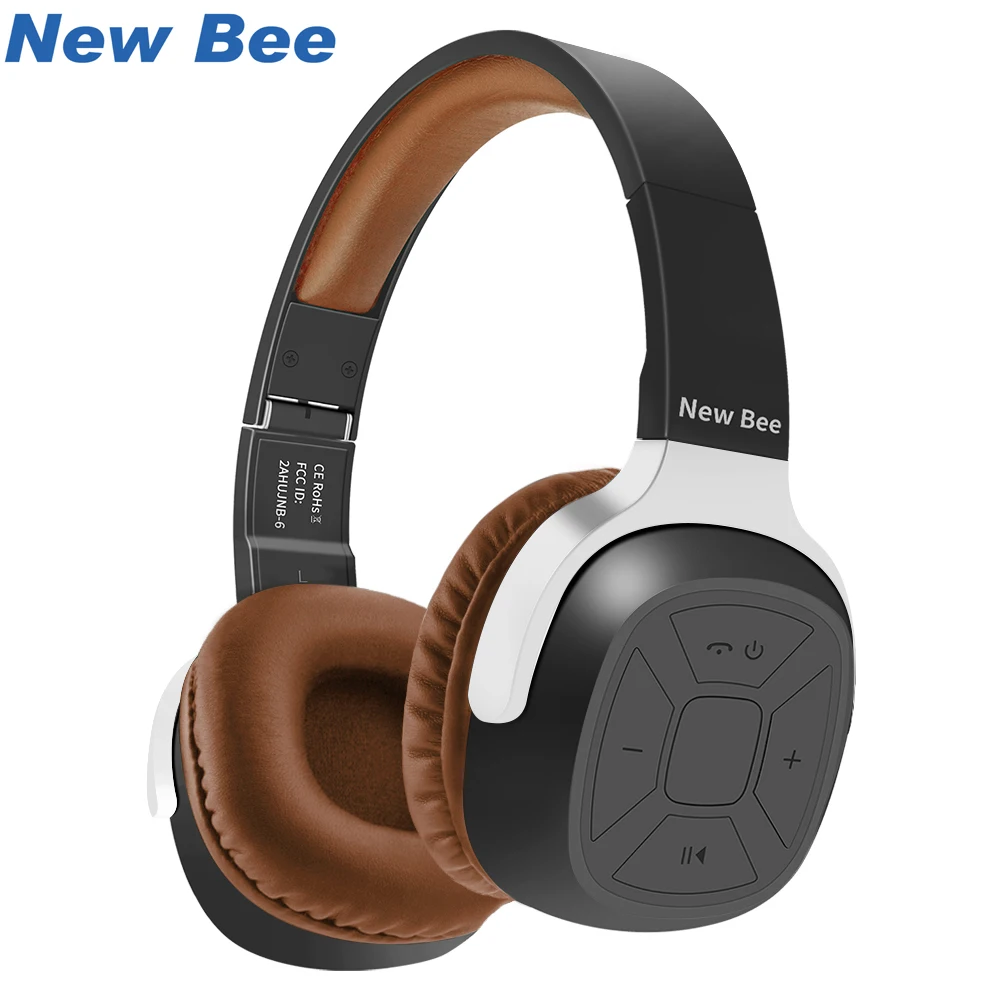 Neue Biene Wireless Bluetooth Kopfhörer mit Mic NFC Sport Bluetooth Headset mit App Stereo Kopfhörer für Telefon Computer TV Günstig