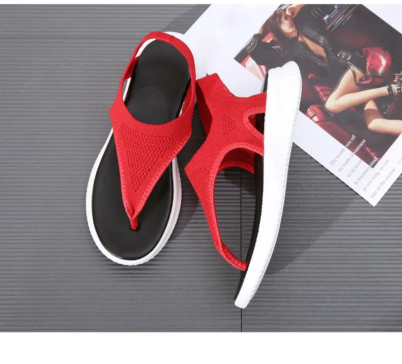 LL 9520-2019 Breathable Flyknit Women Sandals Summer Woman Shoes-27