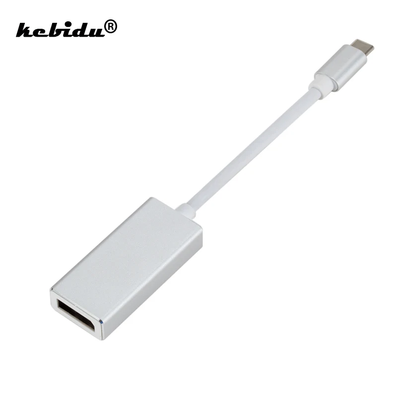 Адаптер kebidu с Type C на DisplayPort USB 3 1 в DP адаптер конвертер поддержкой 4K UHD 1080P для Macbook Pro