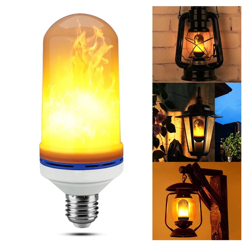 

6W LED Flame Light Bulb E27 2835SMD Led Flame Effect Light Flame Effect Fire Light Bulbs Dynamic Flame Effect LED Holiday Light