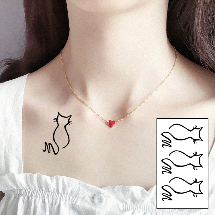 

Cat Tail Waterproof Fake Temporary Tatoo Men Kids Tattoo Sticker Glitter Tatto Tattoos Face Stickers Gold Tatoos SYA107
