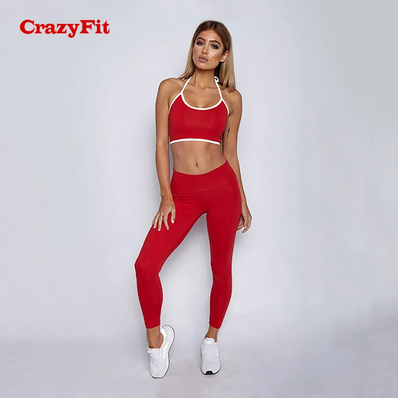 Crazyfit 2018 New Yoga Set Sportswear Sports Wear For Women Gym Clothes 