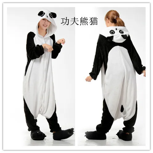 Pánské dámy Cartoon Panda Dospělé zvířecí onesie Onsie Pyžamo Pyžama Kombinézy C366 S / M / L / XL / XL