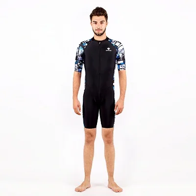 HXBY, короткий рукав, мужской купальник, цельный, размера плюс, для соревнований, для гонок, купальник для женщин, купальник для женщин - Цвет: Men Swimsuit