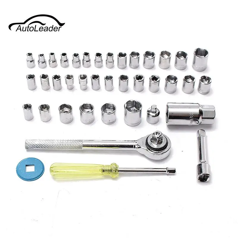 40pcs 3 8 inch And 1 4 inch High Carbon Steel Drive Socket Set Tool Kit
