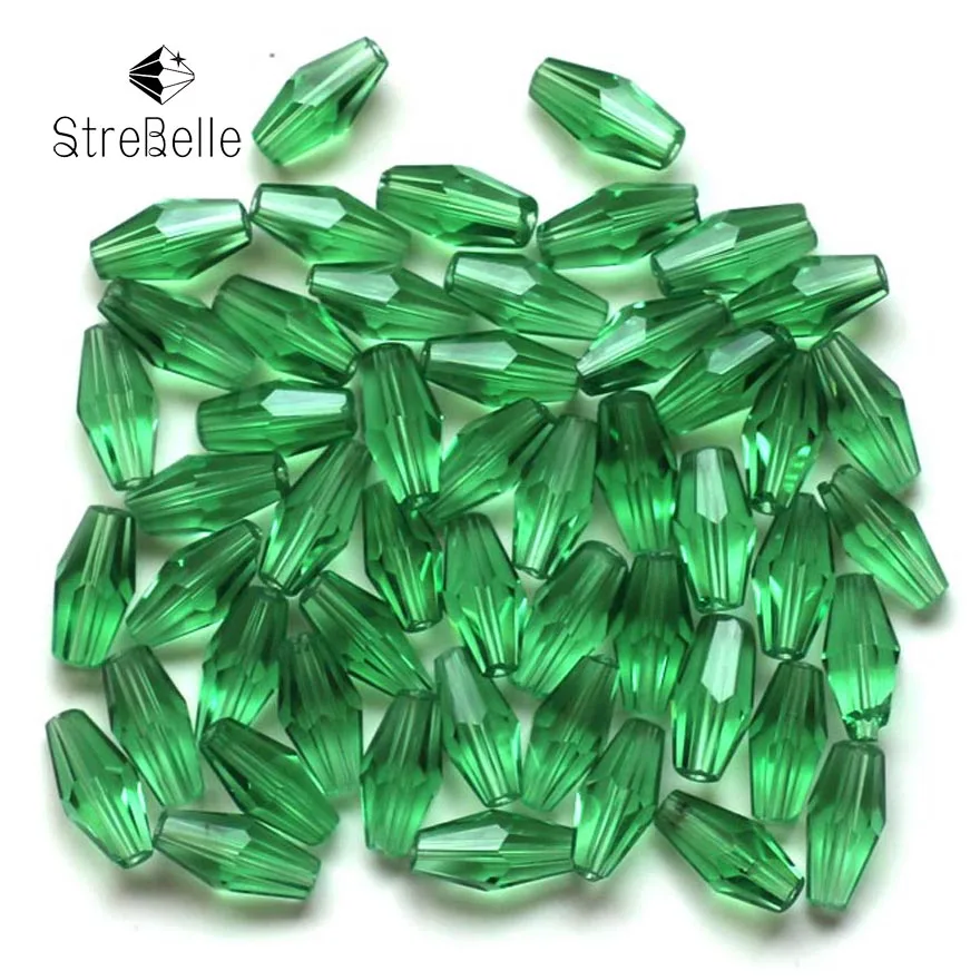 

wholsale 100 pc 8*4mm gold champagne rice shape crystal Beads faceted fit bracelet or necklace AG84 DIY Jewelry Making Bead