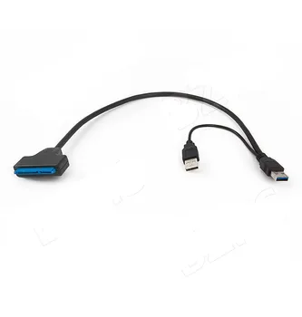 

L Mini size small simple use USB2.0 + USB3.0 to 2.5 " SATA drive line 22pin port SATA cable with power supply