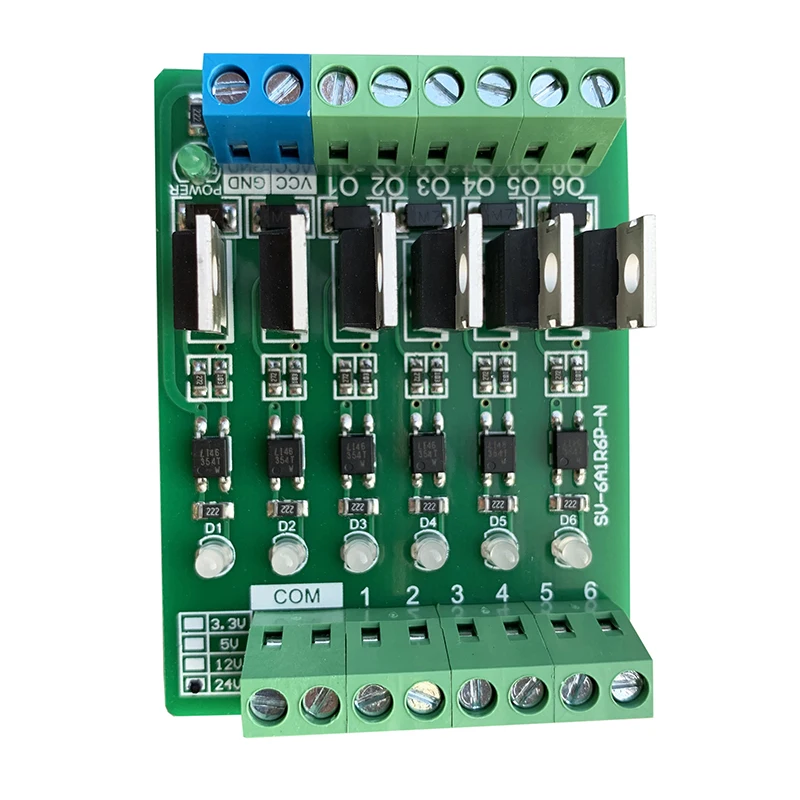 

4 channel PLC amplifier board Input full compatibility Photoelectric isolation board High power Transistor 24V 12V 5V 3.3V