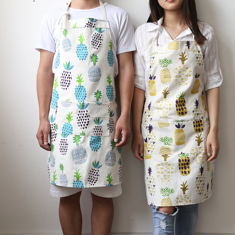 

Pineapple Cactus Kitchen Aprons Sleeveless Brief Baking Cooking Apron Women Men Adult Bibs Halter Delantal Kitchen Accessories