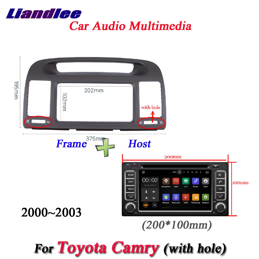 Liandlee Android система для Toyota Camry 2000~ 2003 с отверстием Радио BT dvd-плеер рамка gps Navi Карта Навигация экран мультимедиа