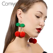 Comiya Мода Веревку Berry цинковый сплав серьги для Для женщин Pendientes Mujer Moda летние длинные завод мотаться Brincos серьги