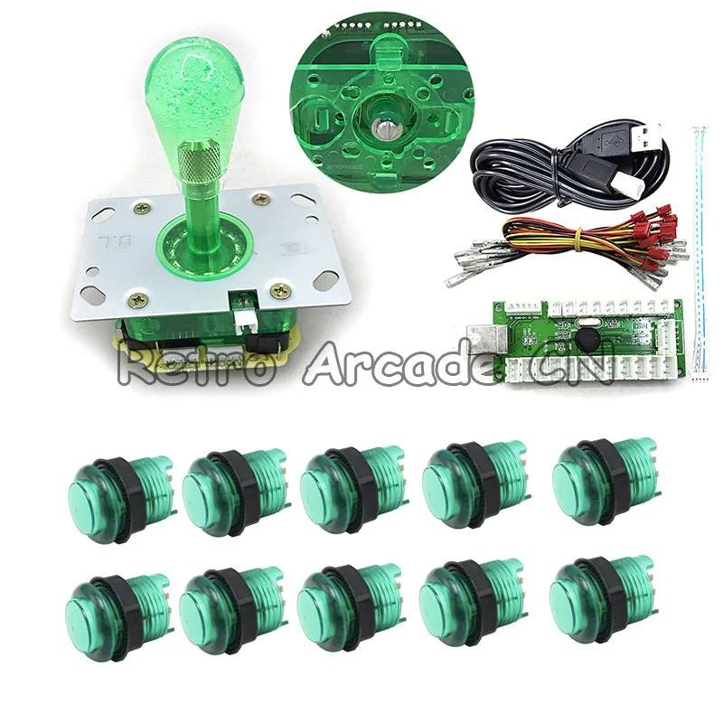 2sets/Lot DIY LED kit with 12V bat ball joystick 28mm Illuminated Push Button zero delay encoder for Arcade Games Accessory | Спорт и