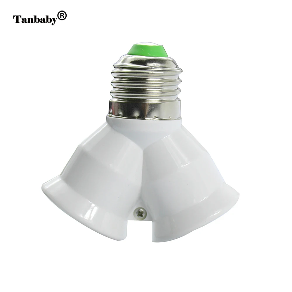

Fireproof E27 To 2 E27 Lamp Holder Converter Socket For Led Light Lamp E27 Screw Splitter Adapter B