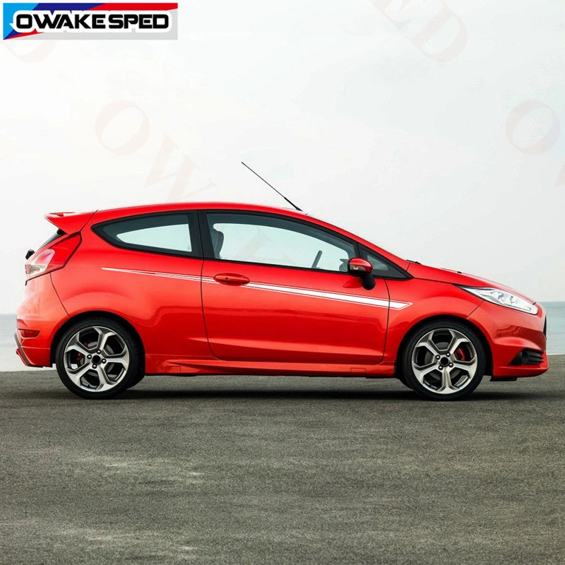 Спортивные полосы для гоночных автомобилей наклейки на линии талии Ford Fiesta ST RS 2008