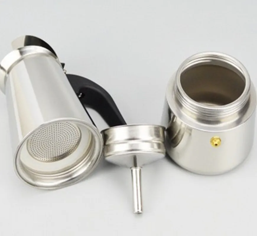 2/4/6/9 чашки из нержавеющей стали moka pot кофейные горшки 100 мл ~ 450 0 6 мм индукционная