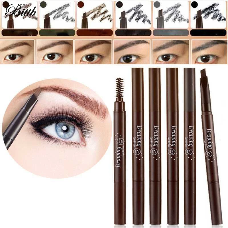 

Bittb 1Pcs Waterproof Eyebrow Pencil Enhancer Brush Auto Long Lasting Eye Brow Pen Make Up Tool Permanent Eyebrow Paint Pencil