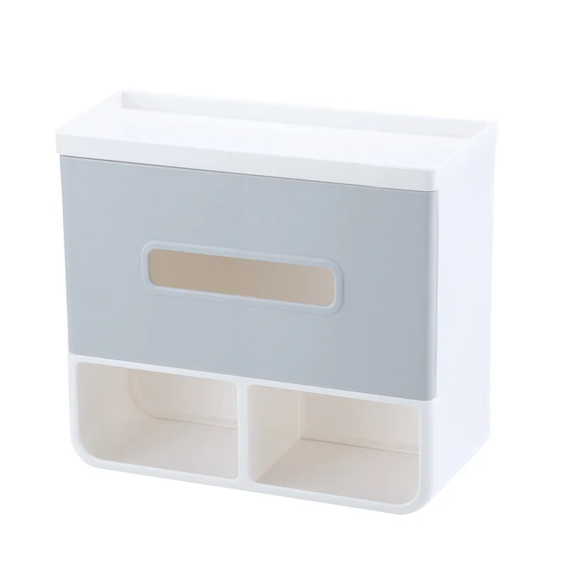 ONEUP держатель для туалетной бумаги Дырокол бесплатно пластиковая коробка для одноразовых салфеток многосетчатый стеллаж для хранения для ванной кухни портативные бумажные Держатели - Цвет: Gray