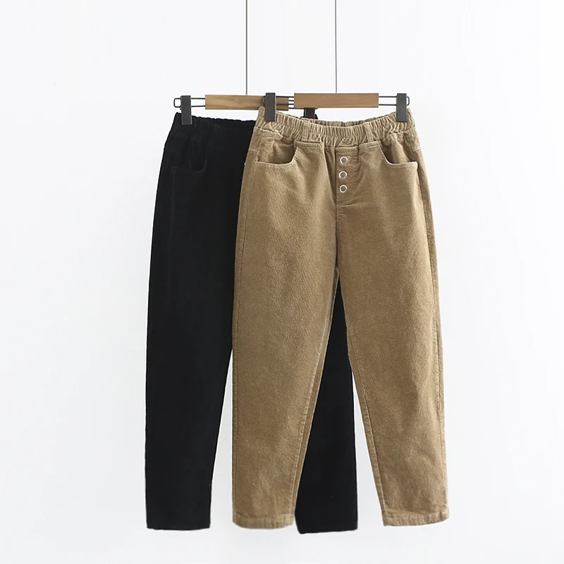 Goede 2018 lente nieuwe effen kleur wilde broek, casual was dunne effen kleur elastische taille broek casual broek vrouwen