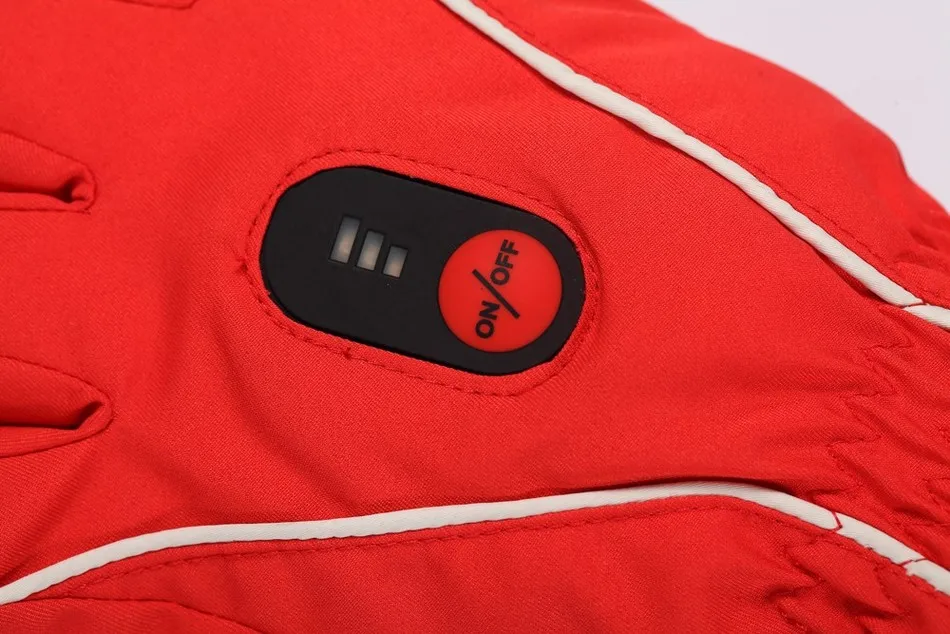skiing riding golf racing battery heating waterproof windproof red women's 2017