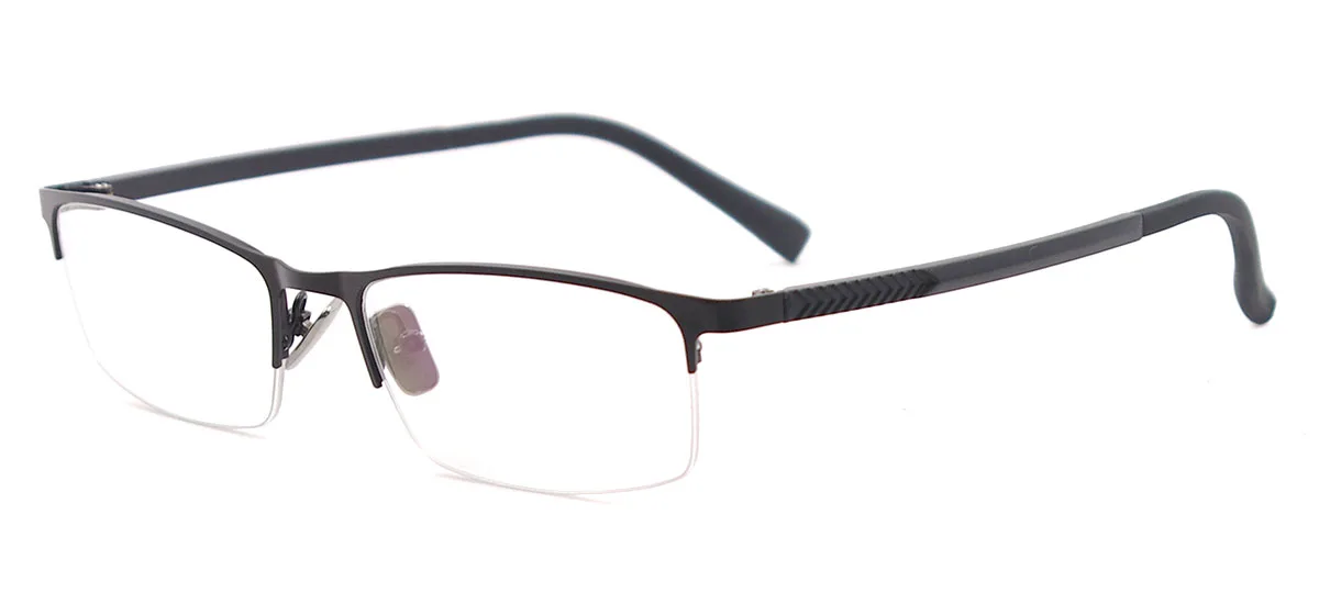 Металлические полуобода очки для мужчин Классическая оправа для очков для близорукости и чтения по рецепту линзы