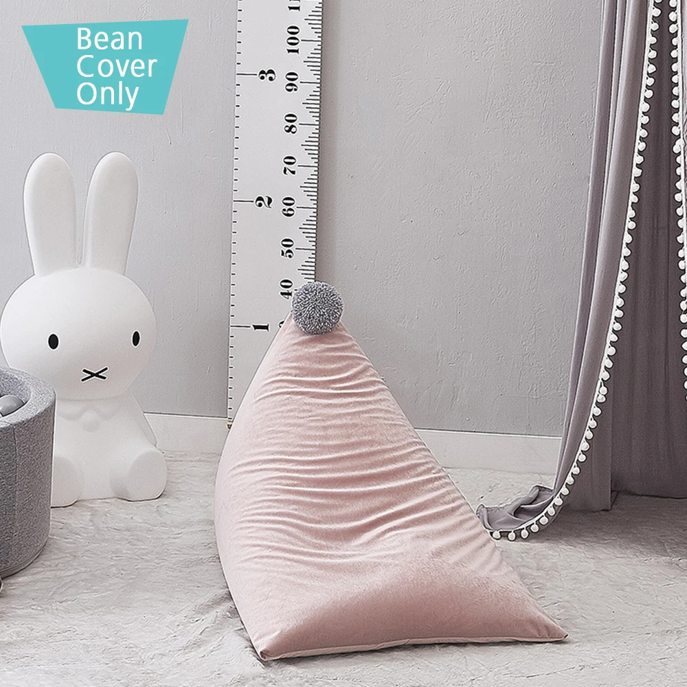 Creative Large Toy Storage Bag 100% Cotton Stuffed Animal Storage Bean Chair Cute Poms Seat Lounger Sofa for Kids (Cover Only) Creative Large Toy Storage Bag 100% Cotton Stuffed Animal Storage Bean Chair Cute Poms Seat Lounger Sofa for Kids (Cover Only)