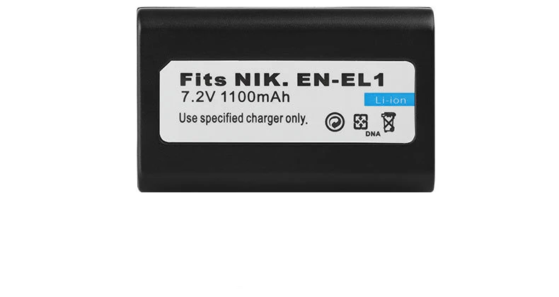 Dinto 1100 мА/ч, EN-EL1 ENEL1 RU EL1 Перезаряжаемые цифровой Камера Батарея для Nikon Coolpix 775 880 995 4300 4500 4800 5400 5700