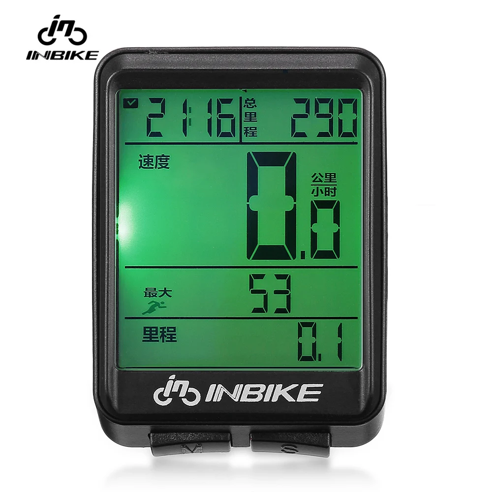

INBIKE Rainproof Bike Computer Speedometer Measurable Temperature Stopwatch Bicycle Computer Lightweight