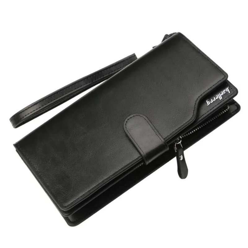 

Luxury Brand Men's Leather Wallet Men Long Purse Clutch Bag Male Business Zipper Coin Pocket Man Card Holder Wallet High Quality