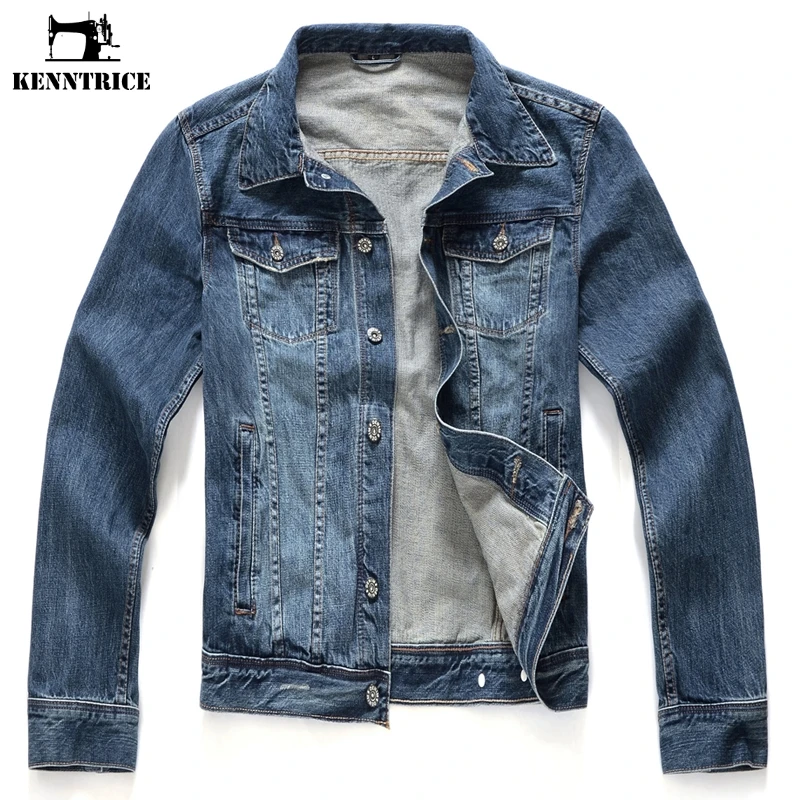 KENNTRICE Jeans Jacket Men Autumn Jackets Coats Cotton