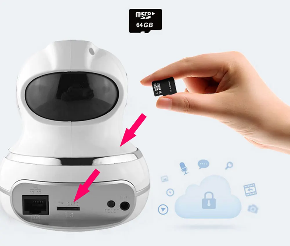 2.0MP беспроводная WiFi ip-камера 1080P домашняя Камера Безопасности s автоматическое отслеживание движения Поддержка Amazon Echo Google Home