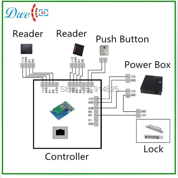 DWE cc rf 5 штук в партии 125 кГц EM Wiegand 26 RFID считыватель для системы контроля доступа