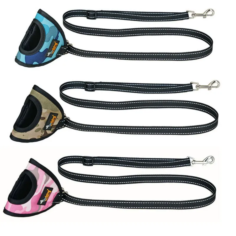 New Hand held Dog Leashes Sport Dog Harness Adjustable Pet Dog Collars