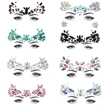 

Glitter Face jewels sticker Make Up Adhesive Temporary Tattoo Body Art Gems Rhinestone Stickers