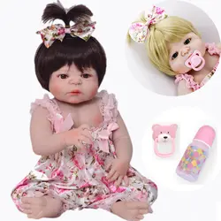 55 см мягкие силиконовые Reborn Baby Doll Игрушки для девочек реалистичные Дети Boneca полный винил модные куклы Bebes возрожденная менина