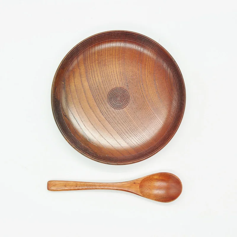 3 шт./компл. деревянная чашка блюдце ложка набор аксессуаров для кофе чая|cup saucer|wood
