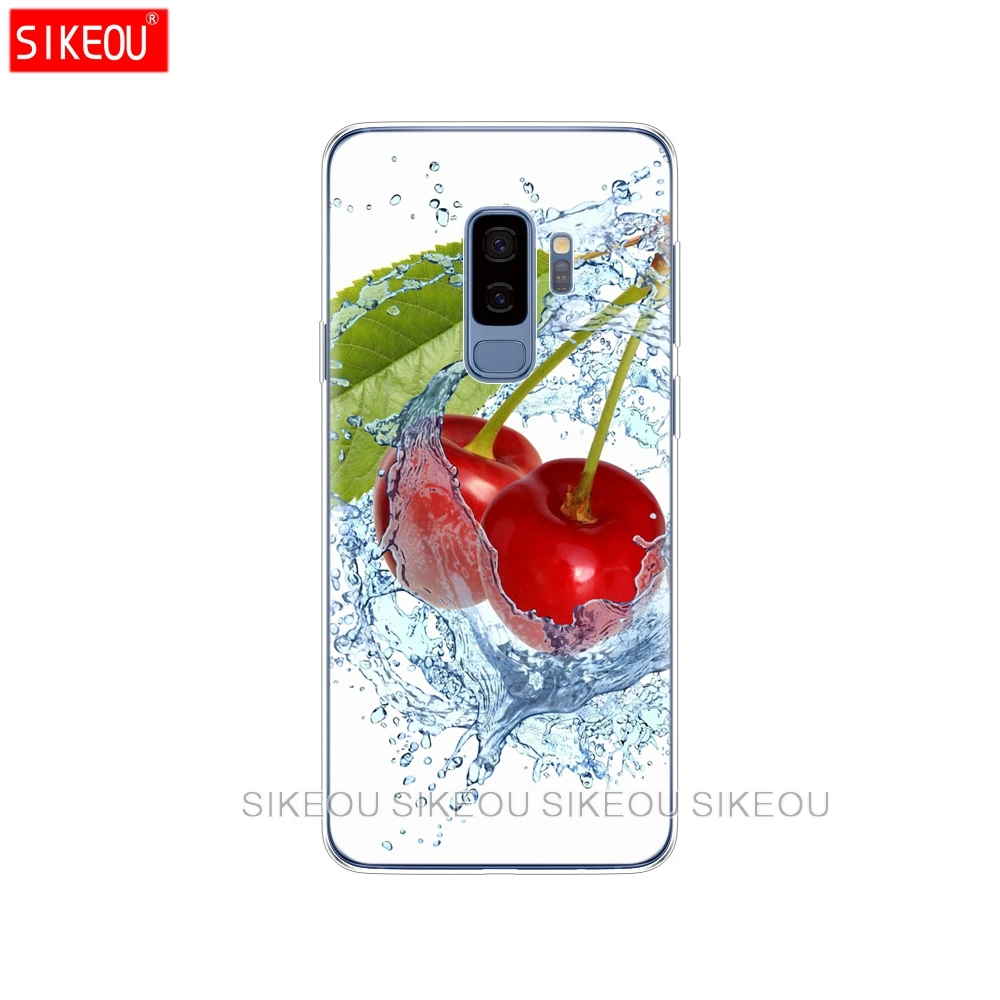 Силиконовый чехол для Samsung Galaxy S9 S8 S7 S6 edge S5 S4 S3 PLUS телефона с фруктовыми вишнями и