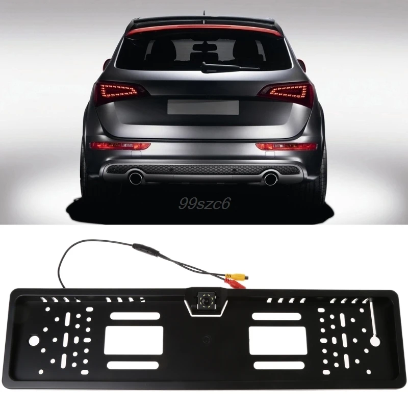 

8 LED Car Auto European Backup Licence Plate Frame Rear View Park Reverse Camera June DropShip
