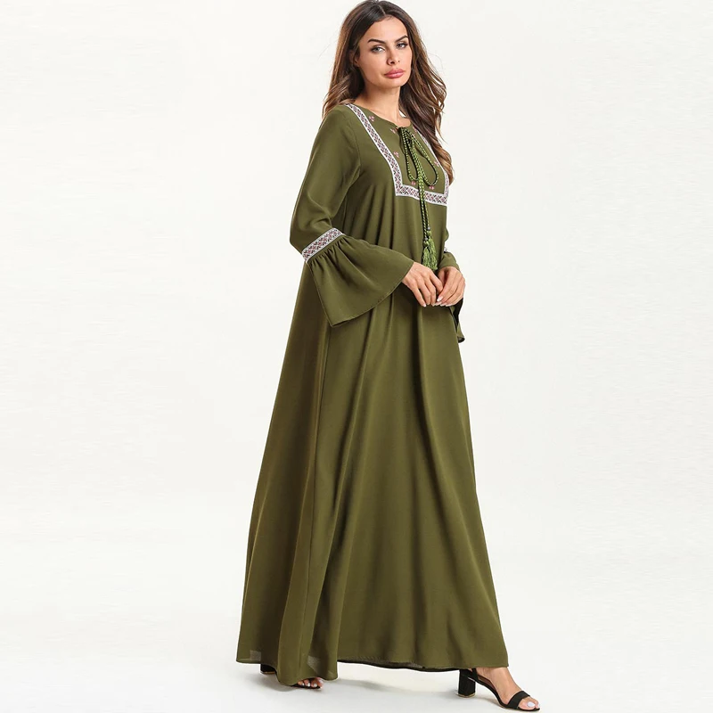 Vestidos Арабский исламский Макси мусульманское платье кафтан абайя Marocain кафтан Турция Рамадан Elbise хиджаб ИД платья халат Musulmane