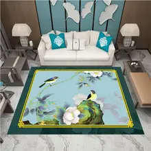 Элегантный китайский Восточный Шарм Современная гостиная 3D ковер на диван подкладка для кофейного столика спальня прикроватная прямоугольная комната Домашний аксессуар