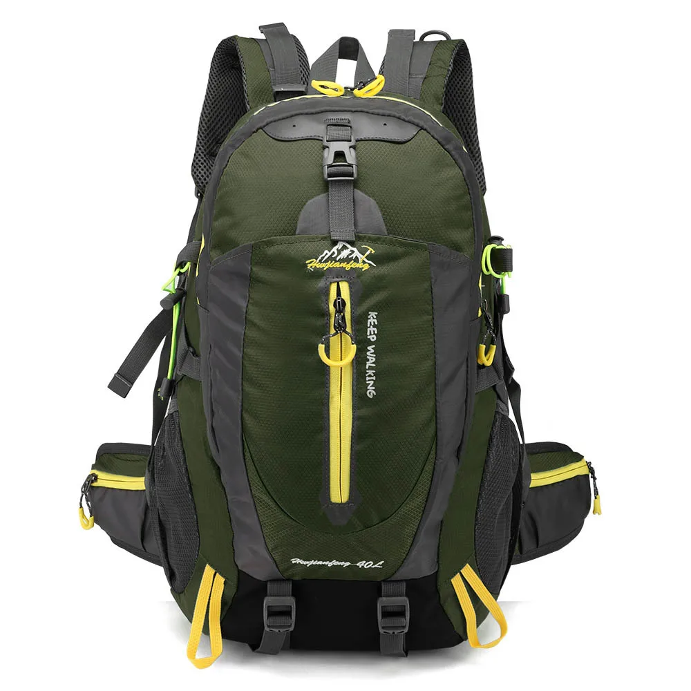 army green 40л Водонепроницаемый тактический рюкзак, походная сумка, велосипедный рюкзак для альпинизма, рюкзак для ноутбука, дорожная сумка для улицы, мужская женская спортивная сумка - Цвет: army green