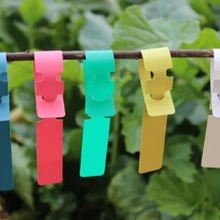 500 шт. ПВХ пластиковые завод заливки защелки кнопки полосы mark сортировки тег знак билет карты метки сад Этикетки