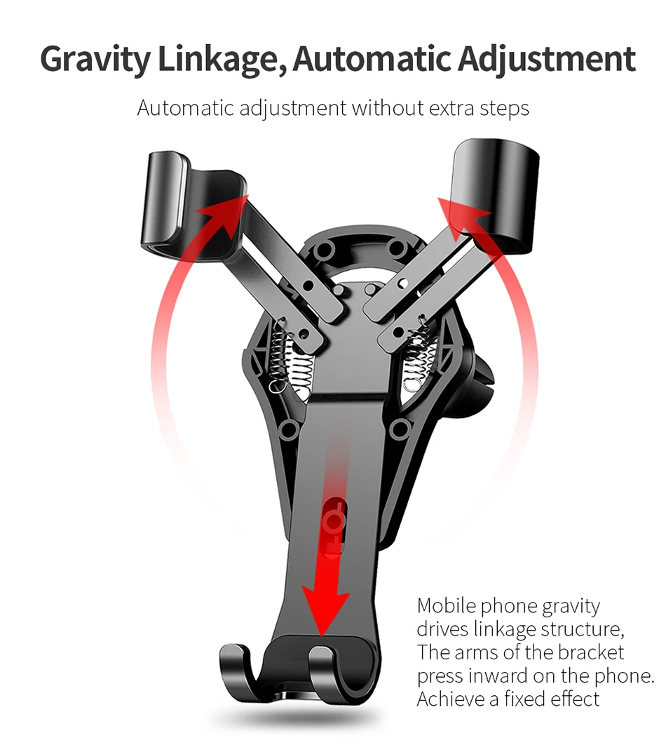 Автомобильный держатель для телефона Essager Gravity для iPhone samsung, металлический Автомобильный держатель для телефона, держатель на вентиляционное отверстие автомобиля, держатель для мобильного телефона, подставка