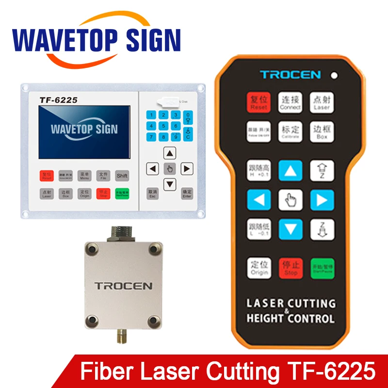 

WaveTopSign Fiber+CO2 Laser Control Card TF-6225 Metal and Non Metal Material Cutting Controller+Auto Height-Sensing System