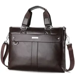 Топ продаж известный бренд Бизнес Для мужчин Портфели сумка кожаная сумка для ноутбука Повседневное человек сумка сумки на ремне