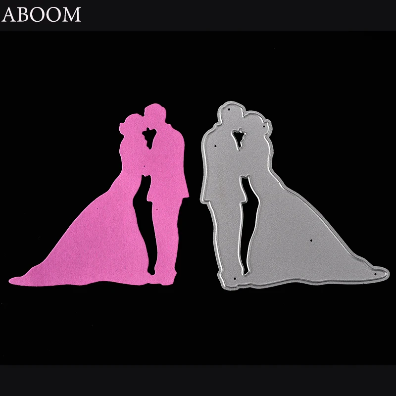 ABOOM1PC New Couples Design Cut Die Wedding Celebration Decoration