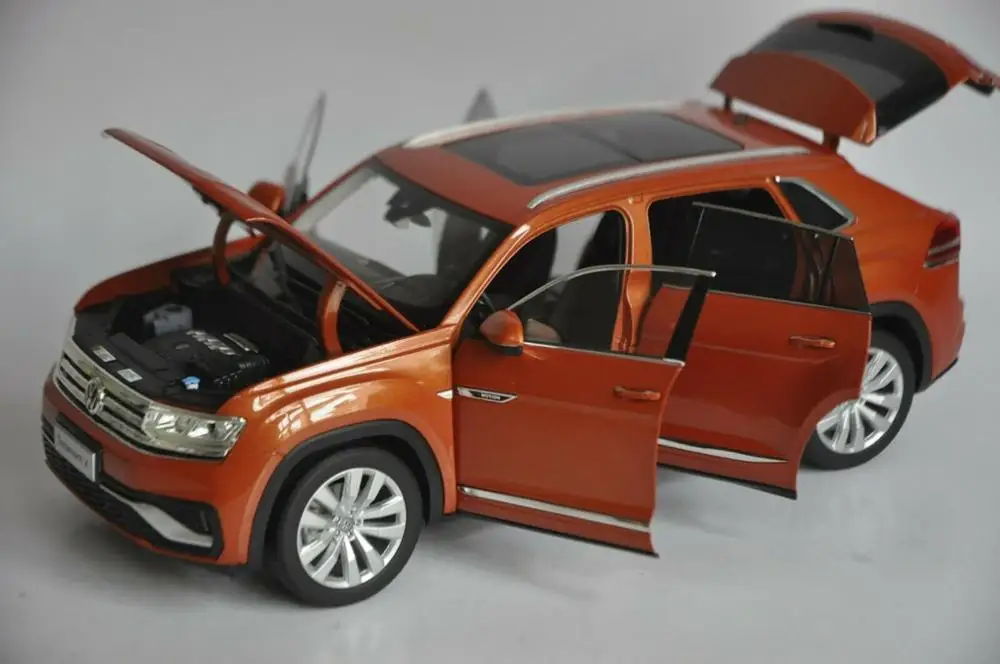 1:18 литая модель для Volkswagen VW Teramont X Atlas оранжевый большой внедорожник игрушечный автомобиль миниатюрная коллекция подарки