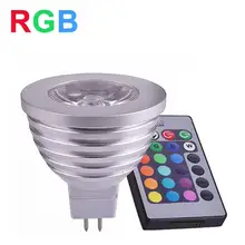 Светодиодный RGB лампа MR16 4 Вт 12 в RGB светодиодный светильник лампа высокой мощности Светодиодный точечный светильник домашний декоративный светильник с ИК-пультом дистанционного управления